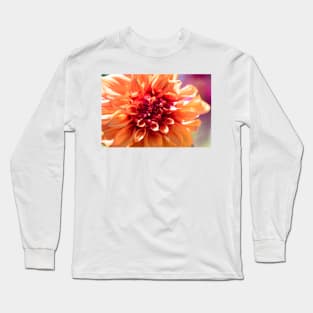 Orange dinnerplate dahlia Long Sleeve T-Shirt